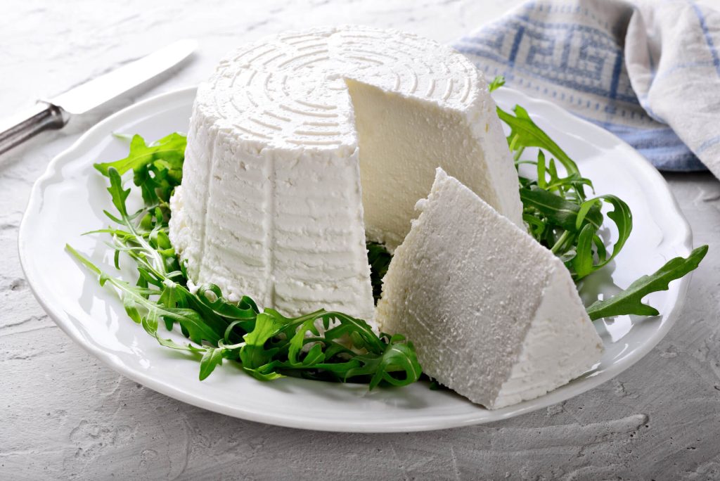 Ricotta kaas en rucola