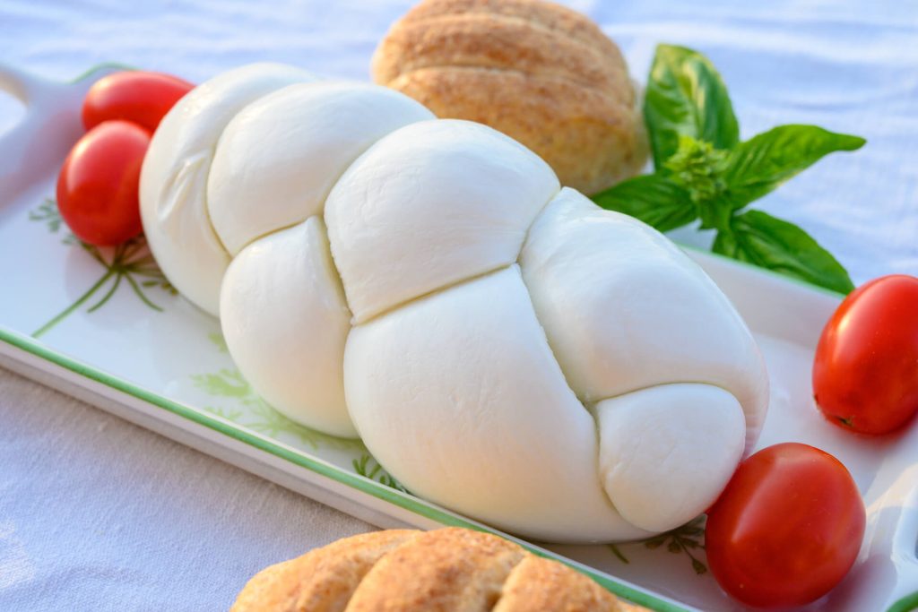 De bijzondere Treccia mozzarella is een gevlochten mozzarella
