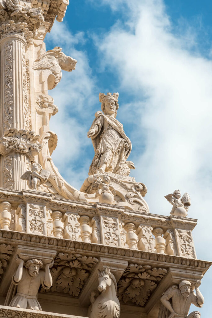 Detail van de facade van de Basililiek van Santa Croce