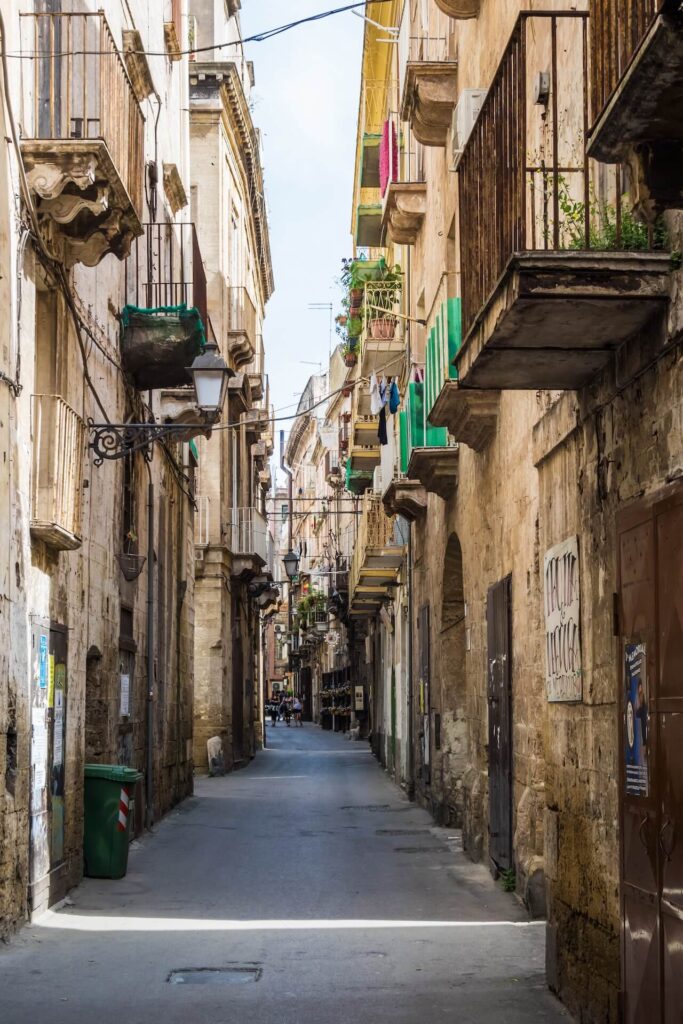Straat in Taranto/Tarante