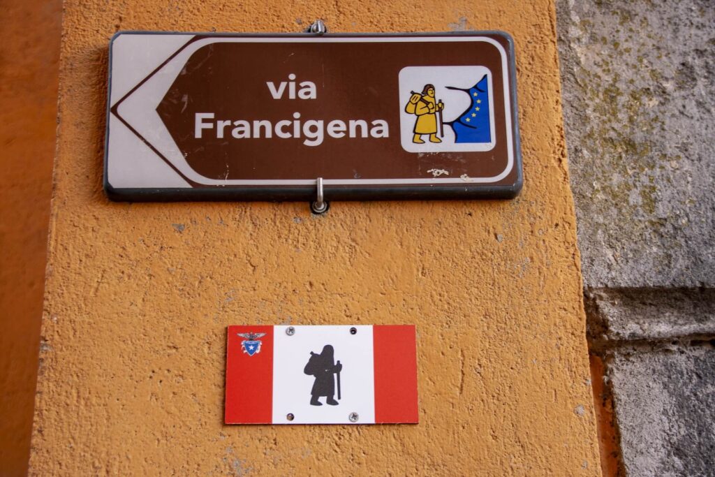 Via Francigena routeborden